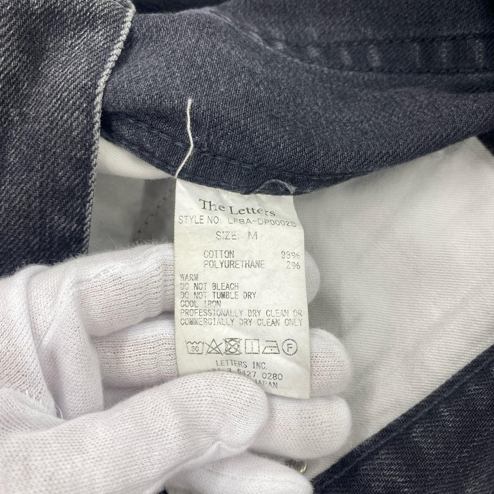 デニムパンツ .The Letters スキニーブラックデニム (M) M ブラック