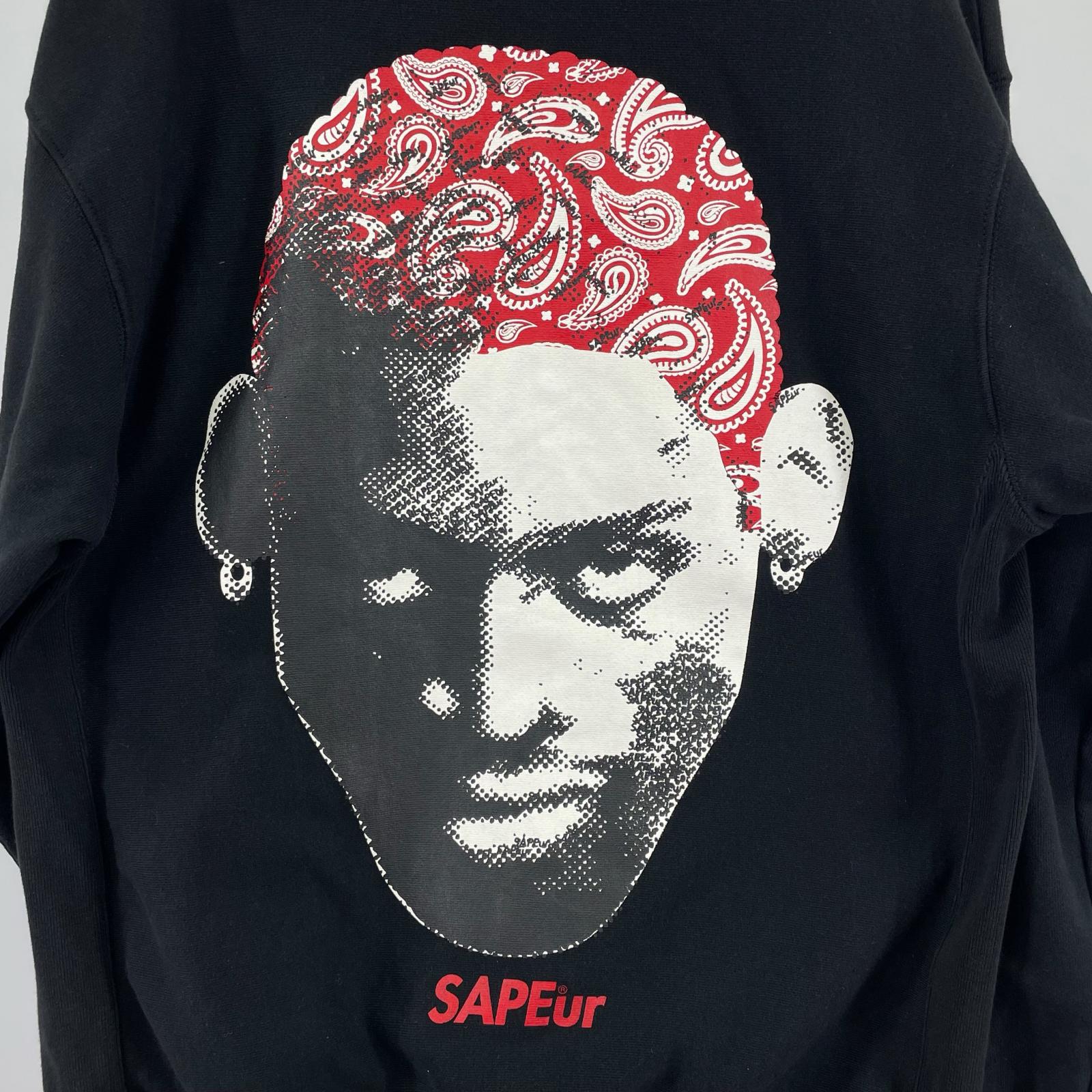 パーカー BANDANA ROD MAN HEAD HOODIE BLACK M ブラック