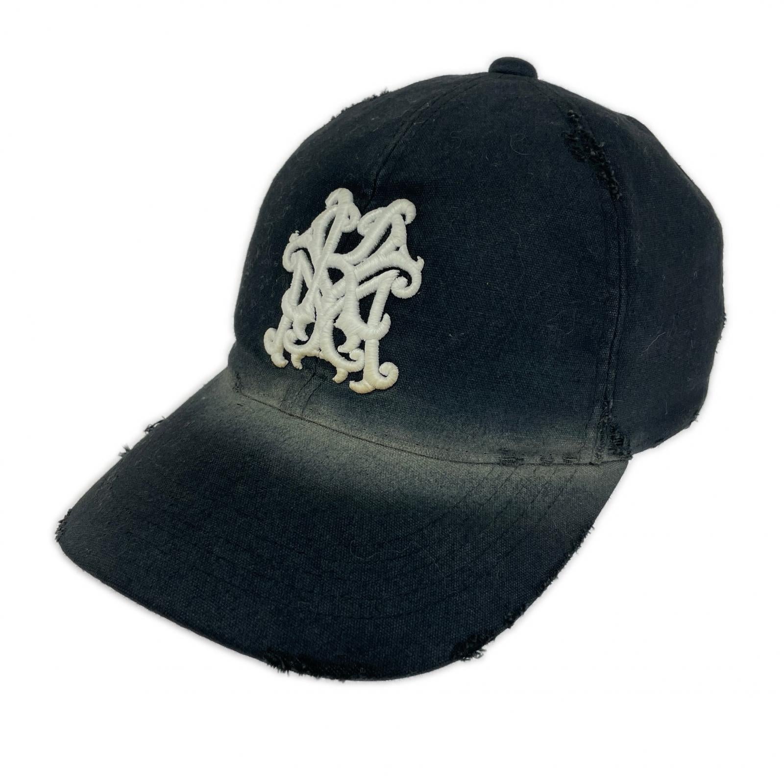 キャップ KAMIYA×CA4LA 25AW "KMY" Distressed Cap 黒 ブラック