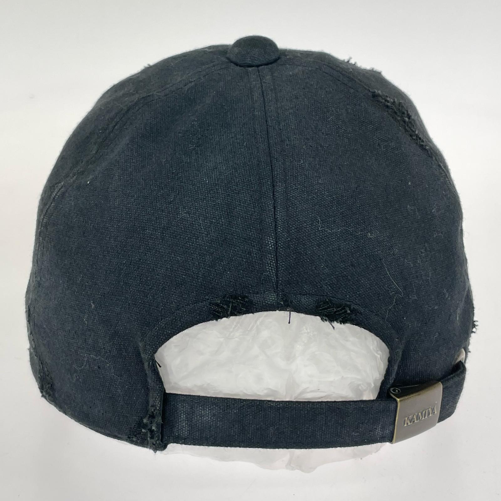 キャップ KAMIYA×CA4LA 25AW "KMY" Distressed Cap 黒 ブラック