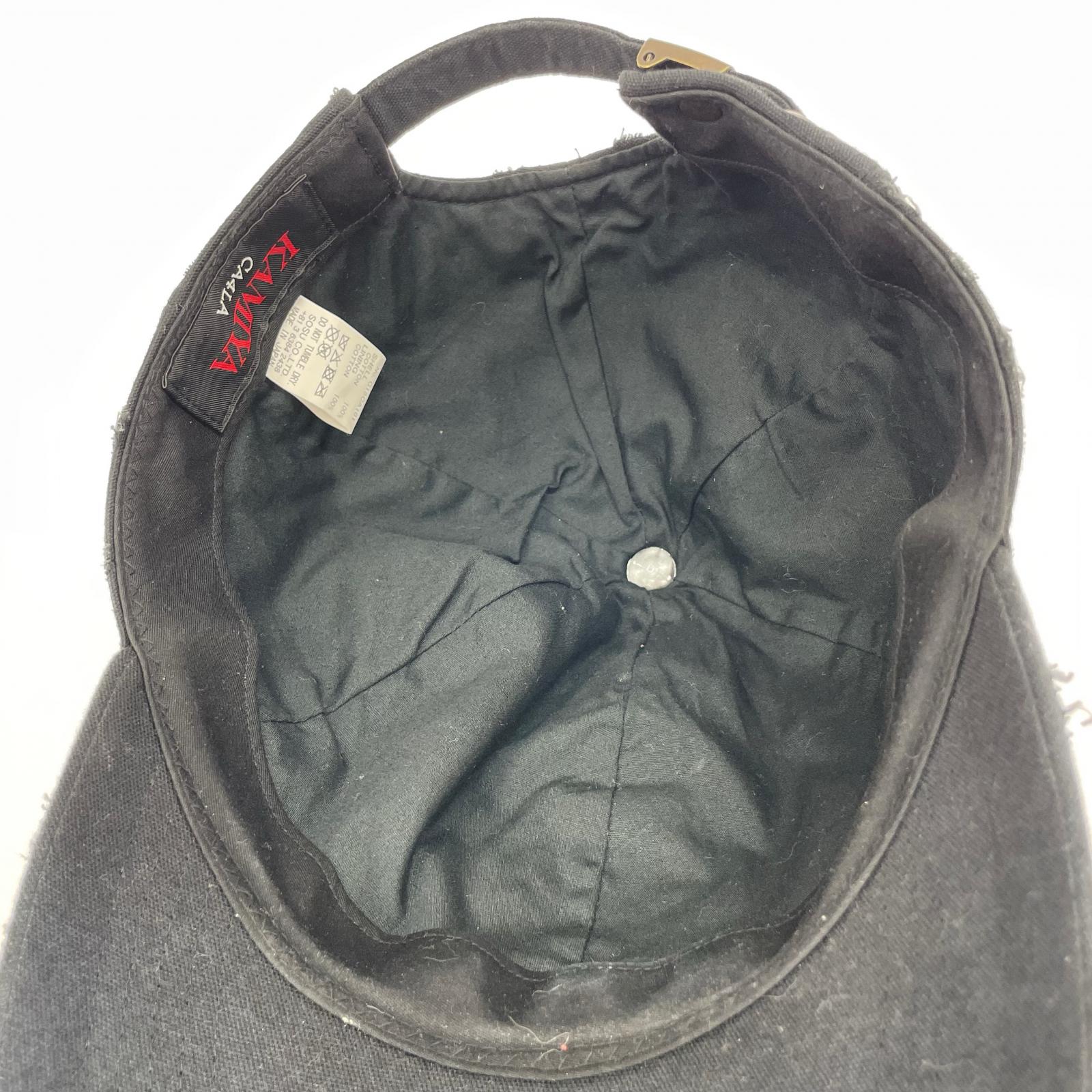 キャップ KAMIYA×CA4LA 25AW "KMY" Distressed Cap 黒 ブラック