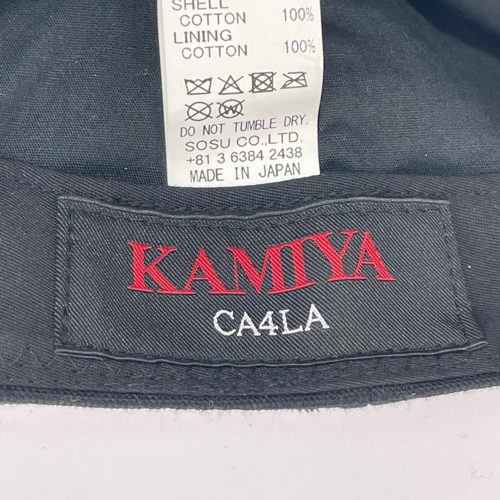キャップ KAMIYA×CA4LA 25AW "KMY" Distressed Cap 黒 ブラック