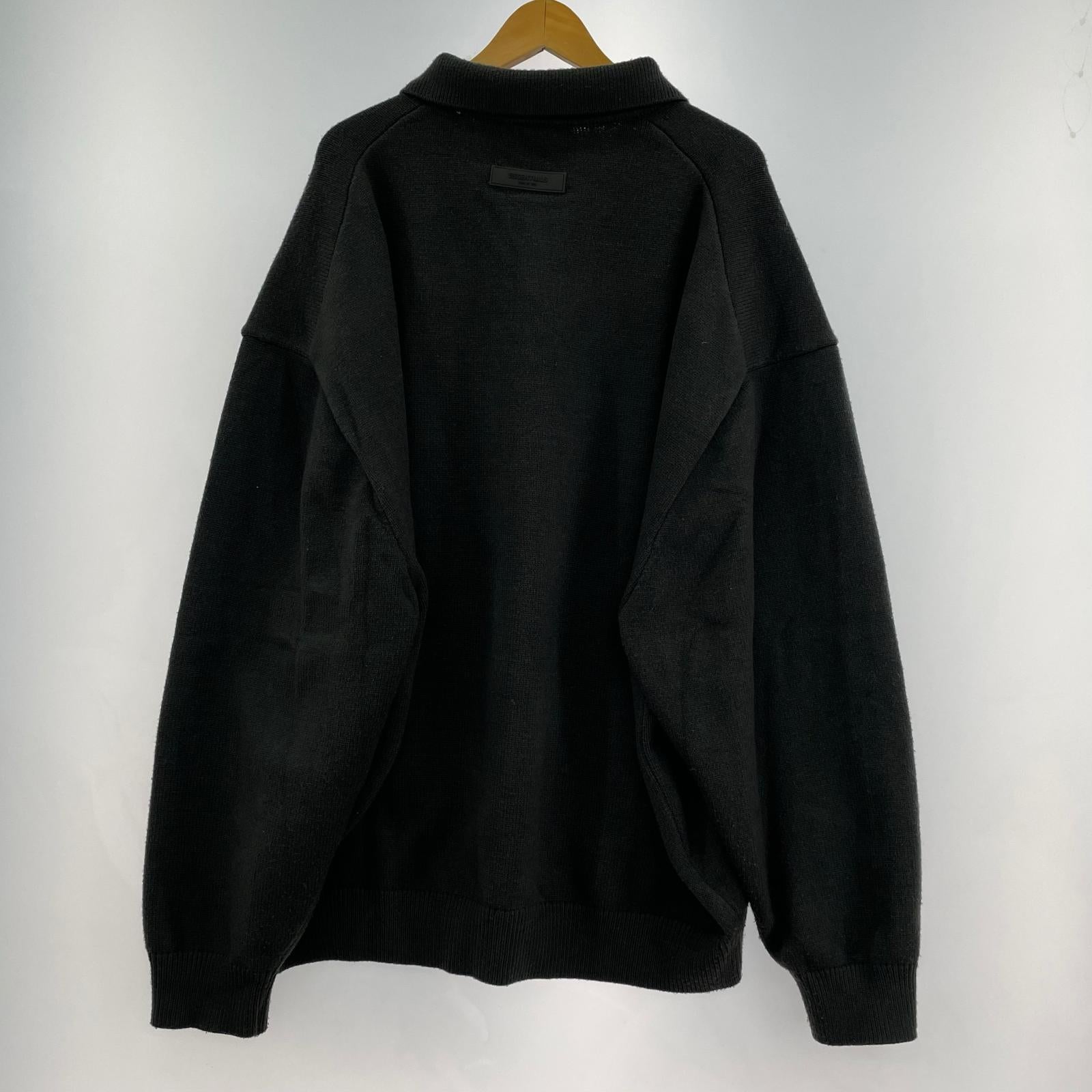 ニット ESSENTIALS FEAR OF GOD 1977 Knit Polo グレー (XL) ブラック