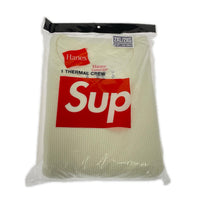長袖Tシャツ Supreme Hanes Thermal Crew Natural 無地サーマル 2XL 白