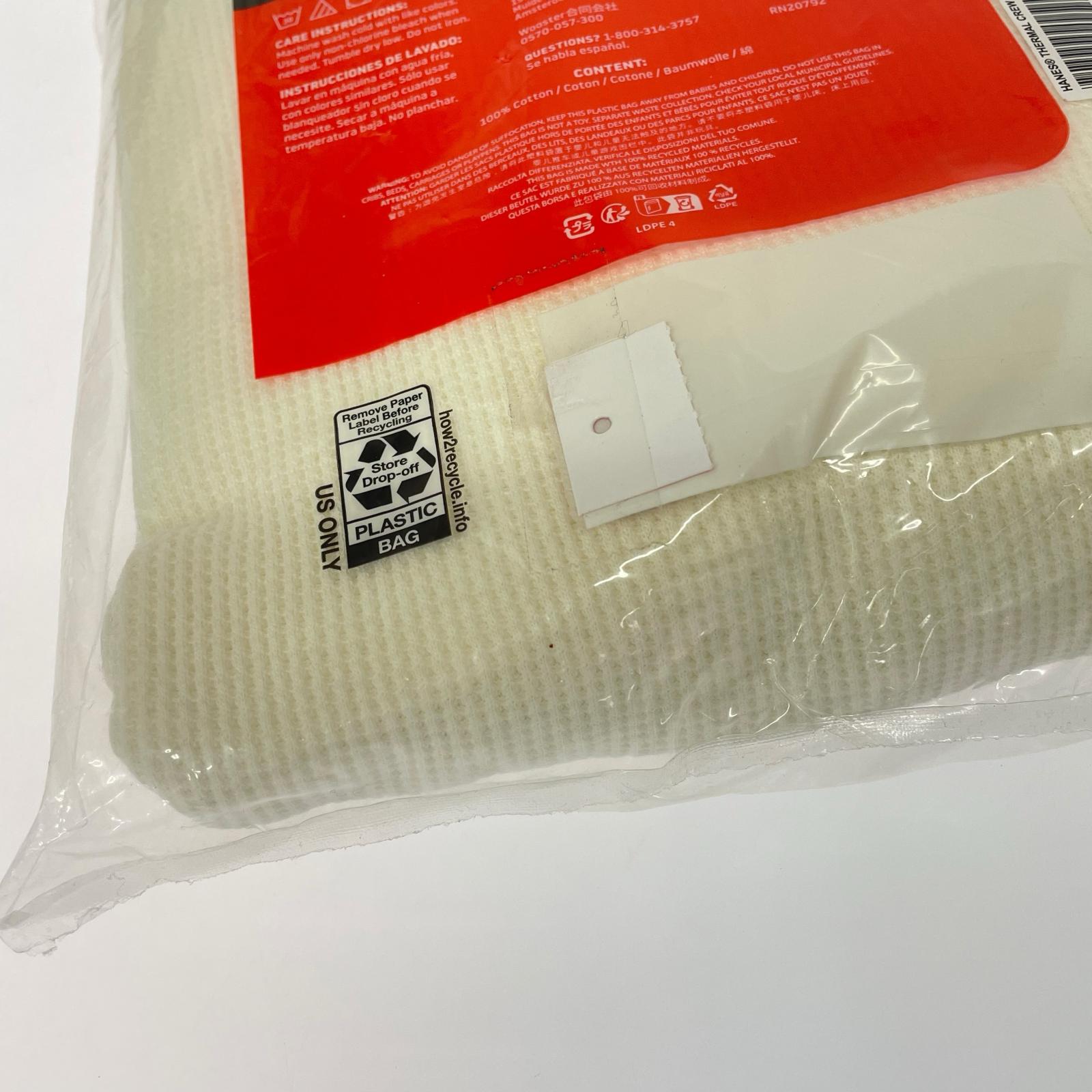 長袖Tシャツ Supreme Hanes Thermal Crew Natural 無地サーマル 2XL 白
