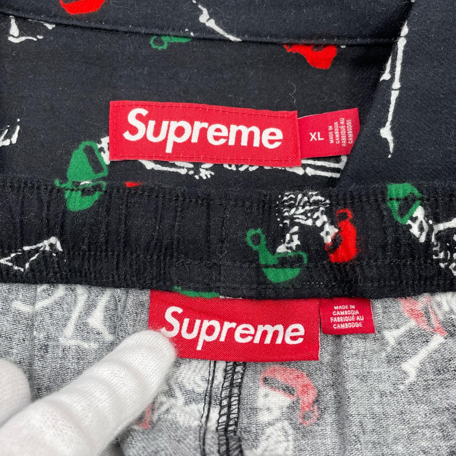 セットアップ Supreme 25AW Holiday Pajama Set パジャマセットアップ XL 黒 ブラック