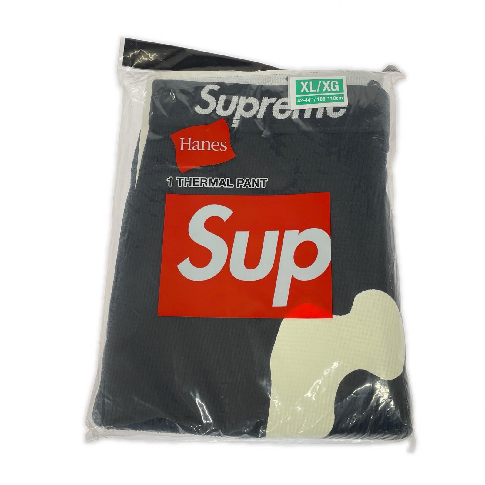 パンツ Supreme Hanes Bones Thermal Pant サーマルパンツ XL 黒 ブラック