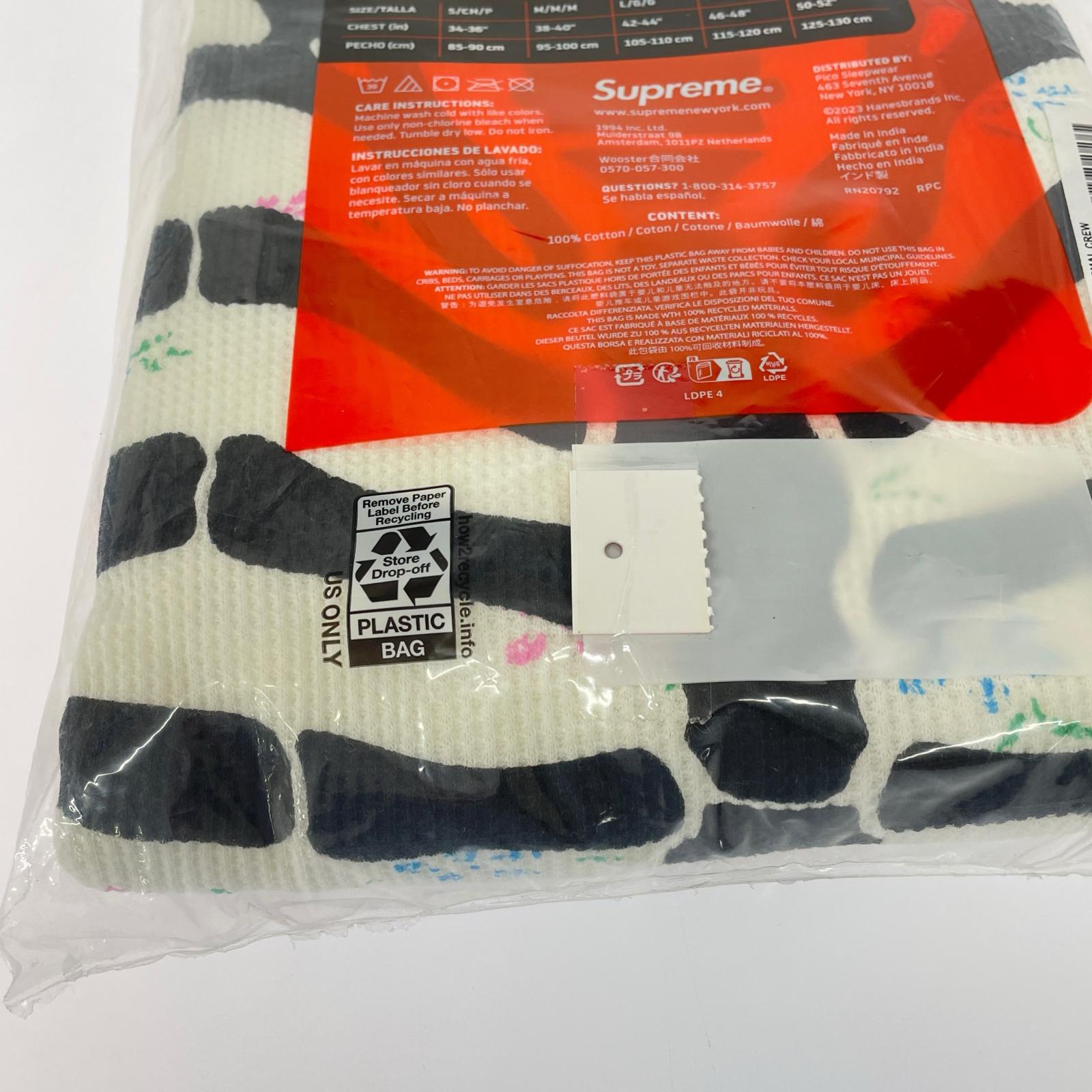 長袖Tシャツ Supreme Hanes Bones Thermal Crew Floral XL ナチュラル