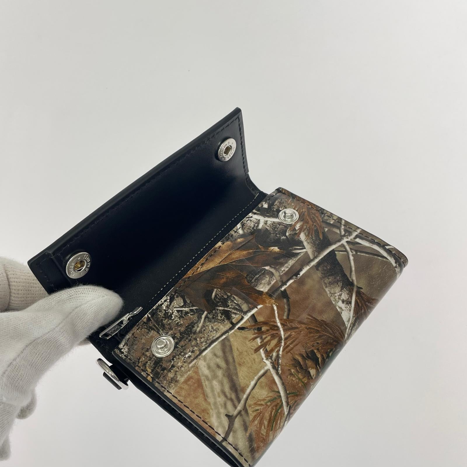 コンパクトウォレット Supreme 25AW Leather Chain Wallet Realtree ハードウッズカモ