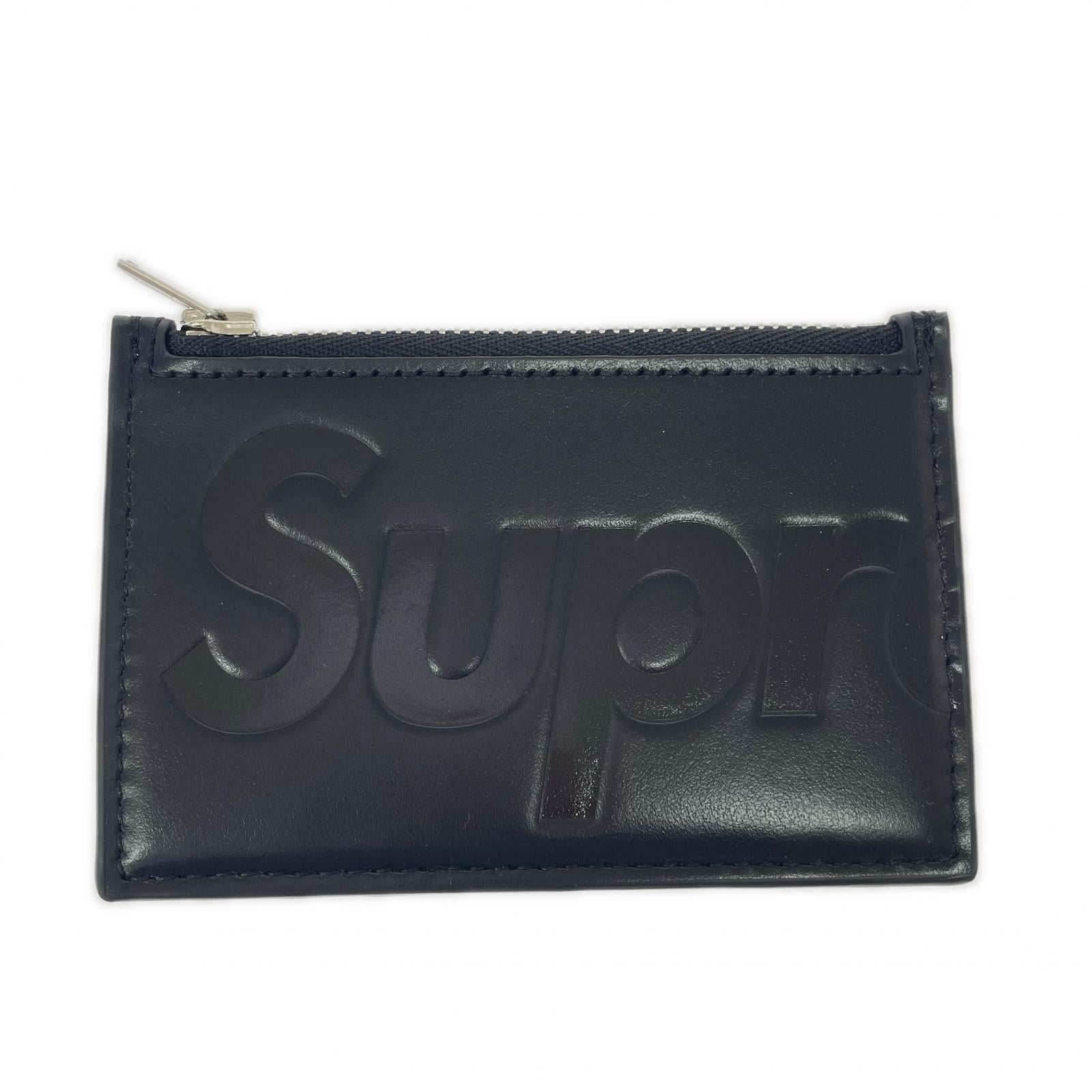 コインケース Supreme 25AW Leather Zip Card Holder レザーカードホルダー 黒 ブラック