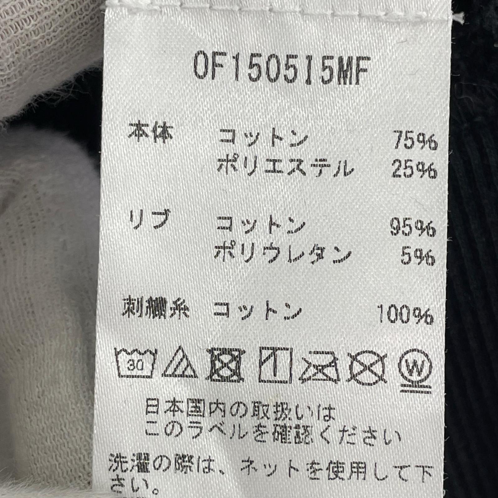スウェット of150515mf フロントロゴ 黒 S ブラック