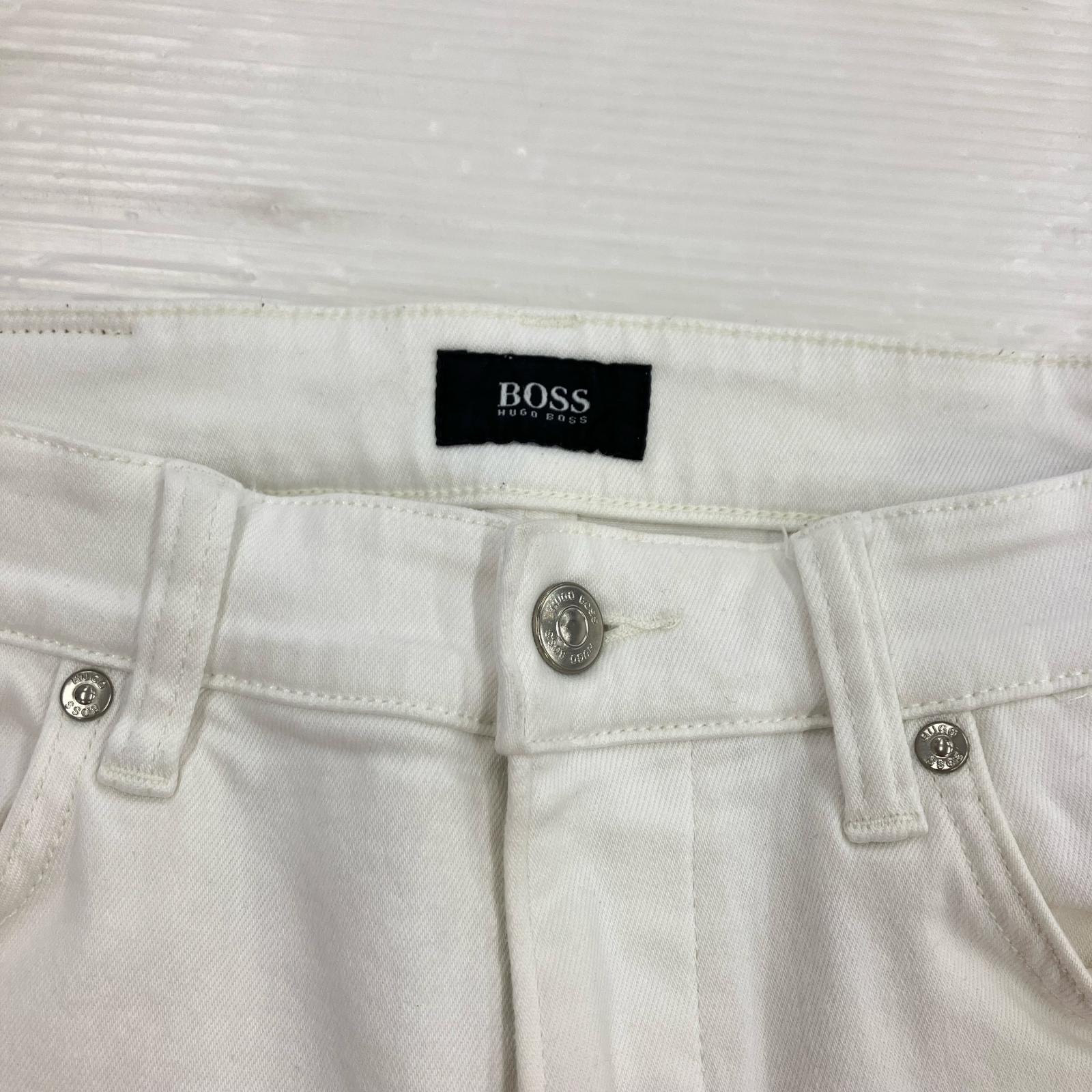 パンツ HUGO BOSS ストレッチパンツ 32 ホワイト ホワイト