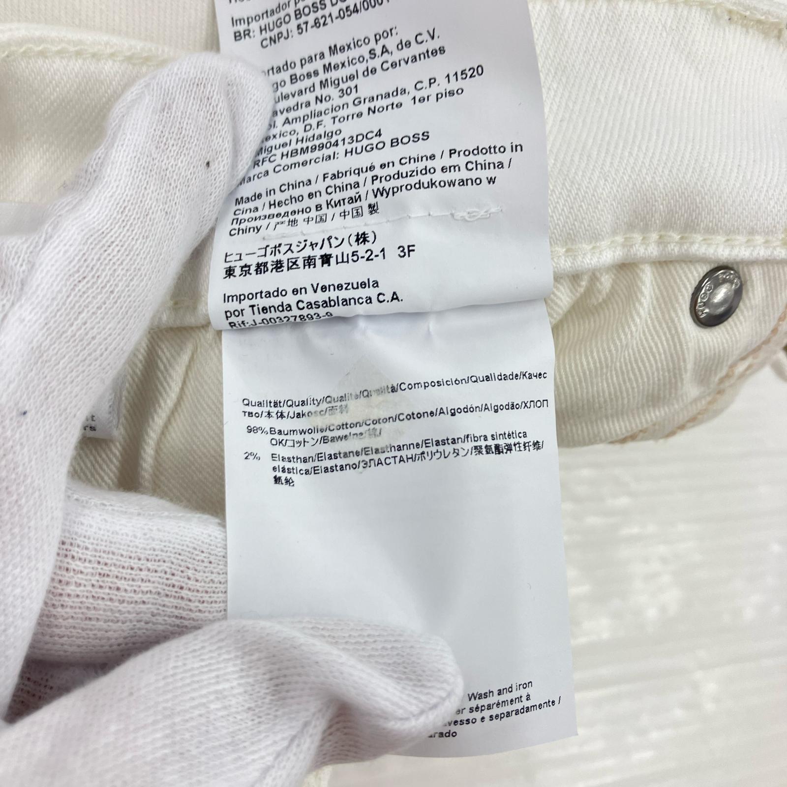 パンツ HUGO BOSS ストレッチパンツ 32 ホワイト ホワイト