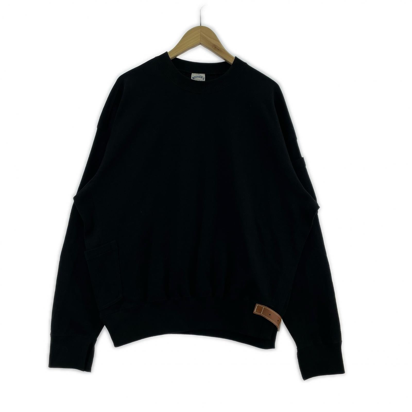 スウェット SUNSEA SWEATSHIRT 2025 デザインスウェット 3 黒 3 ブラック