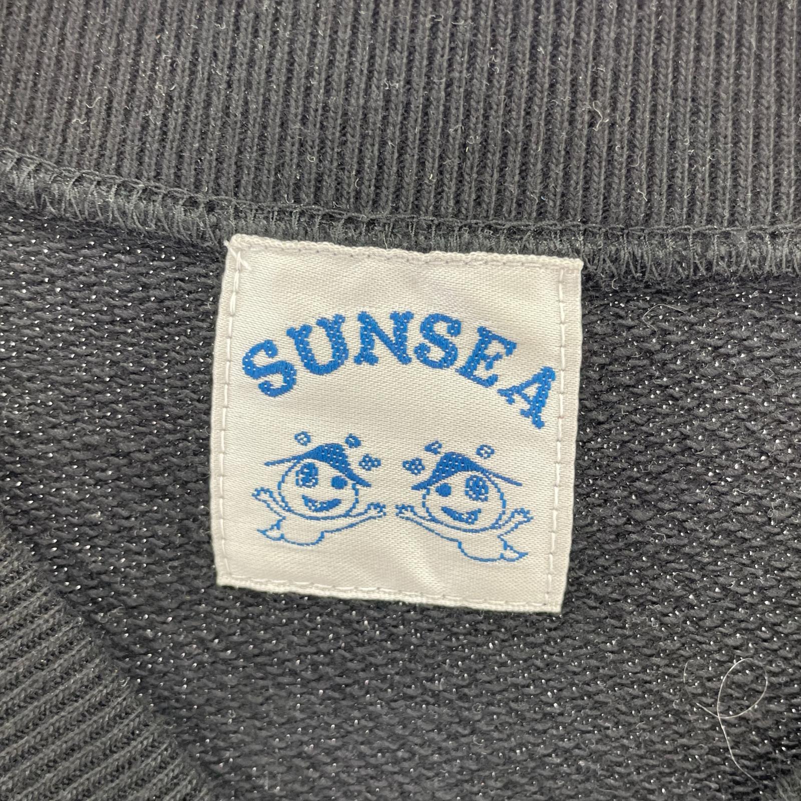 スウェット SUNSEA SWEATSHIRT 2025 デザインスウェット 3 黒 3 ブラック