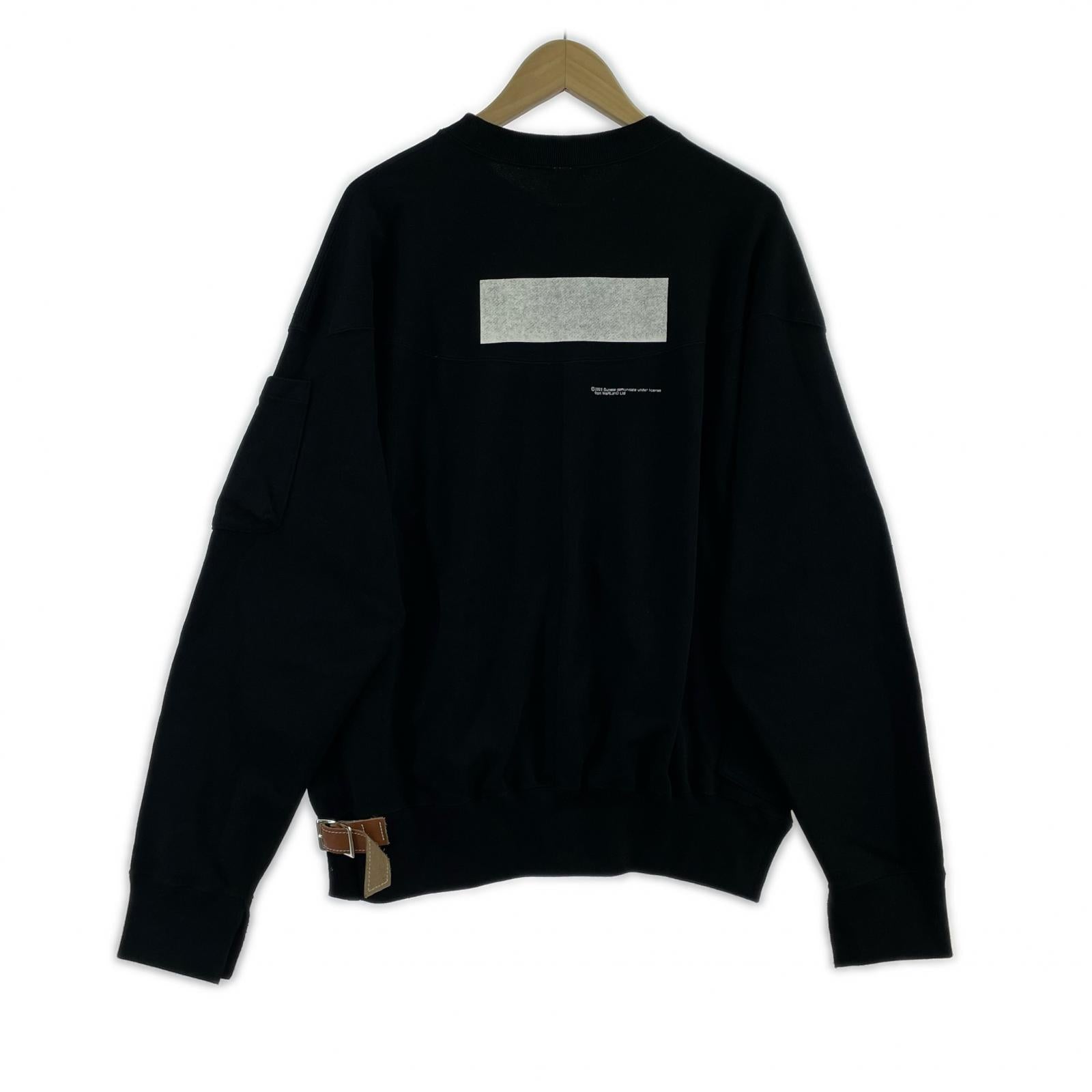 スウェット SUNSEA SWEATSHIRT 2025 デザインスウェット 3 黒 3 ブラック