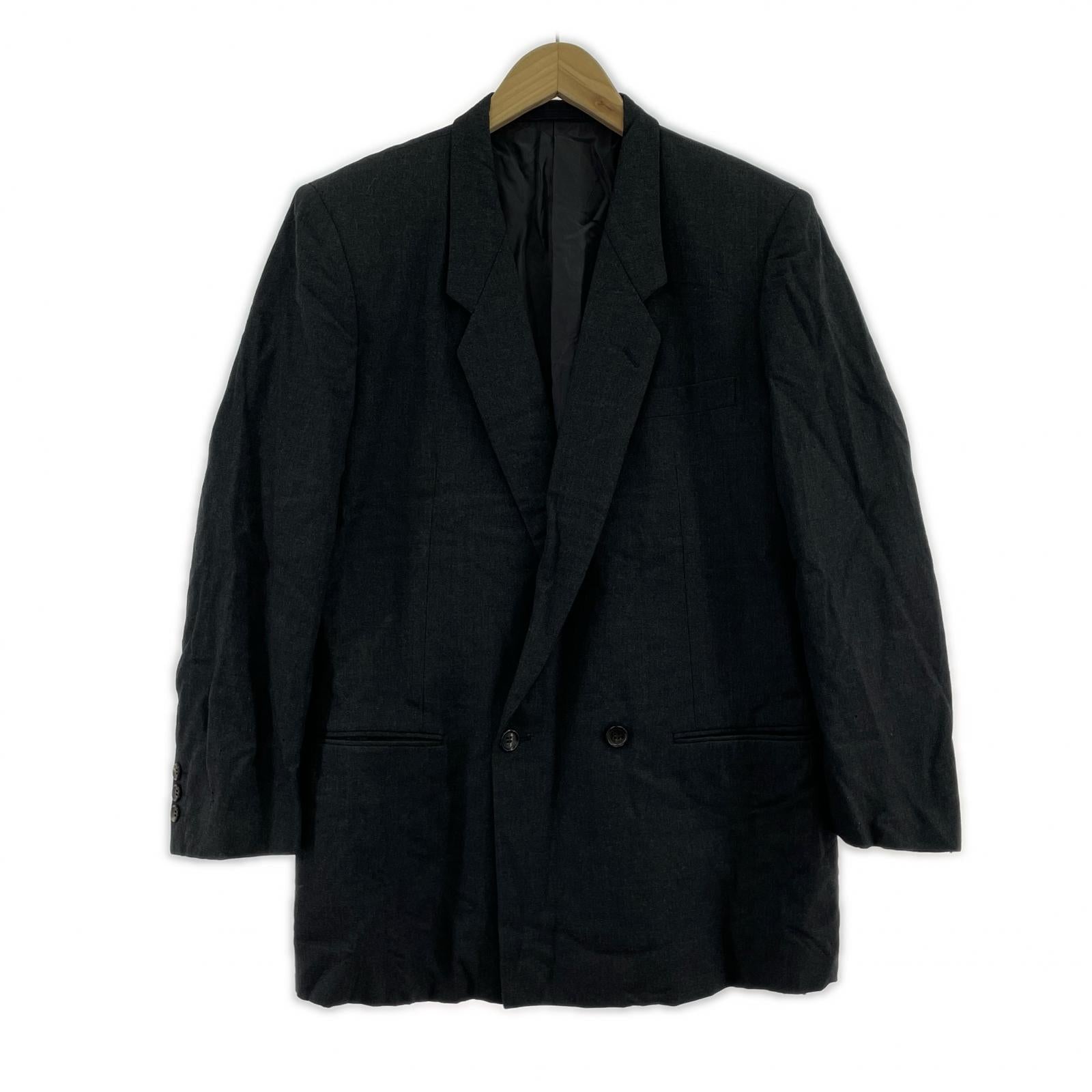 ジャケット 80s COMME des GARCONS HOMME デカオム ダブルジャケット M グレー M グレー