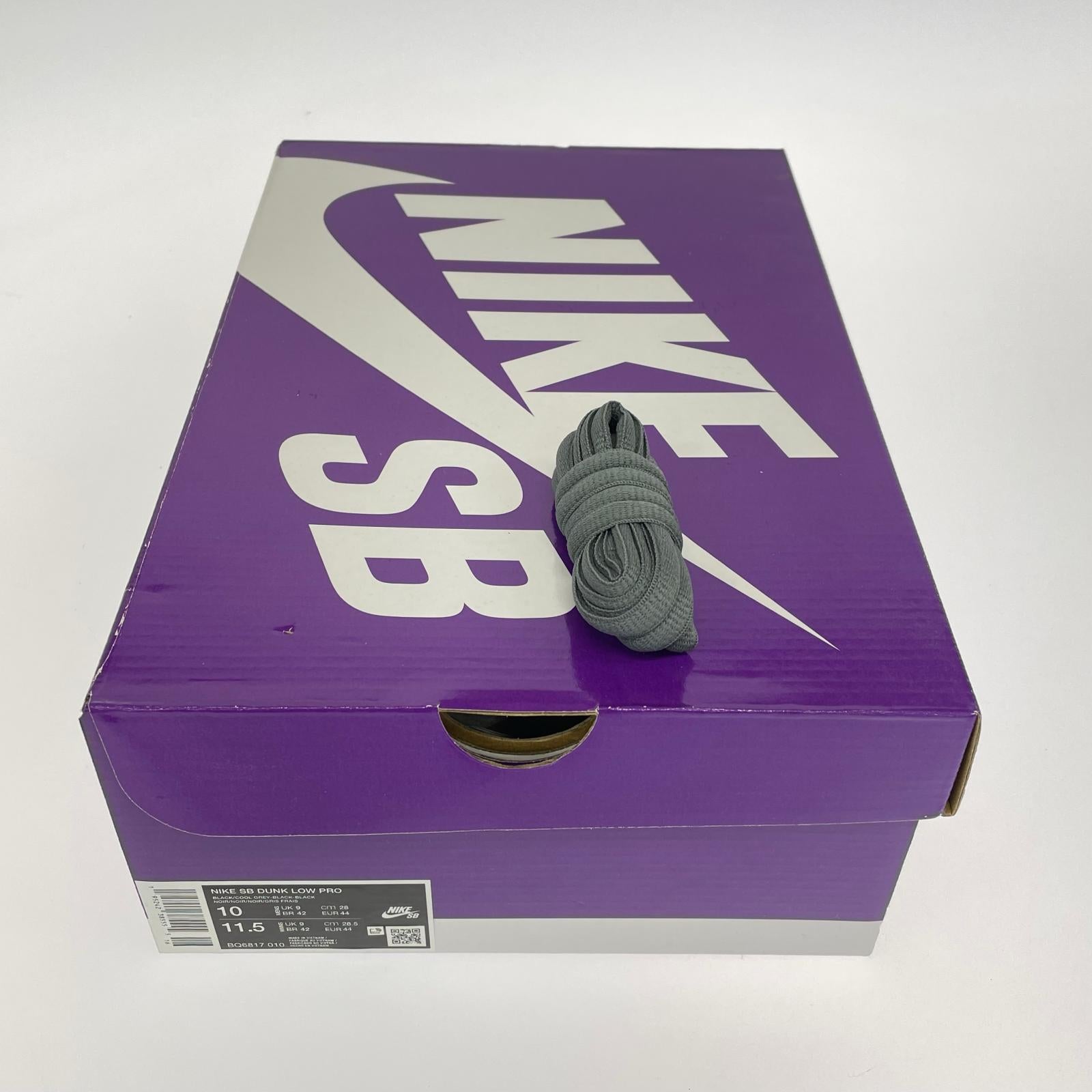 スニーカー SB DUNK LOW PRO BLACK FOG 28cm (US10 UK9 1/2 EU46) ブラック
