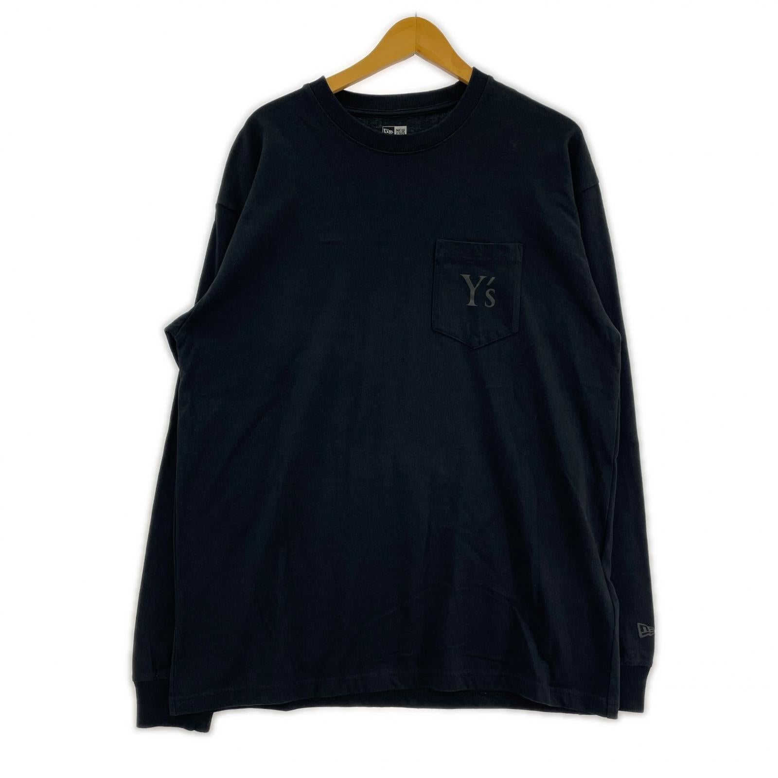 長袖Tシャツ Y's×NEW ERA L/SポケットTee ブラック