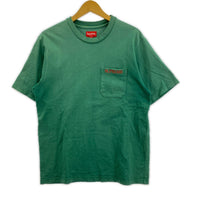 半袖Tシャツ Embroidered Pocket Tee/使用感有 S グリーン