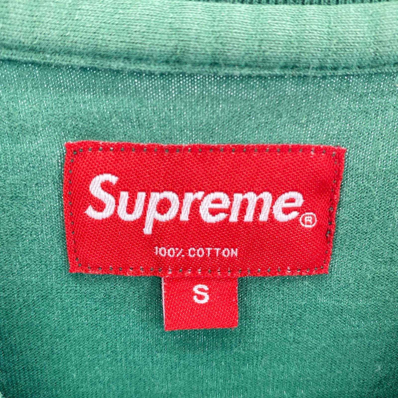 半袖Tシャツ Embroidered Pocket Tee/使用感有 S グリーン