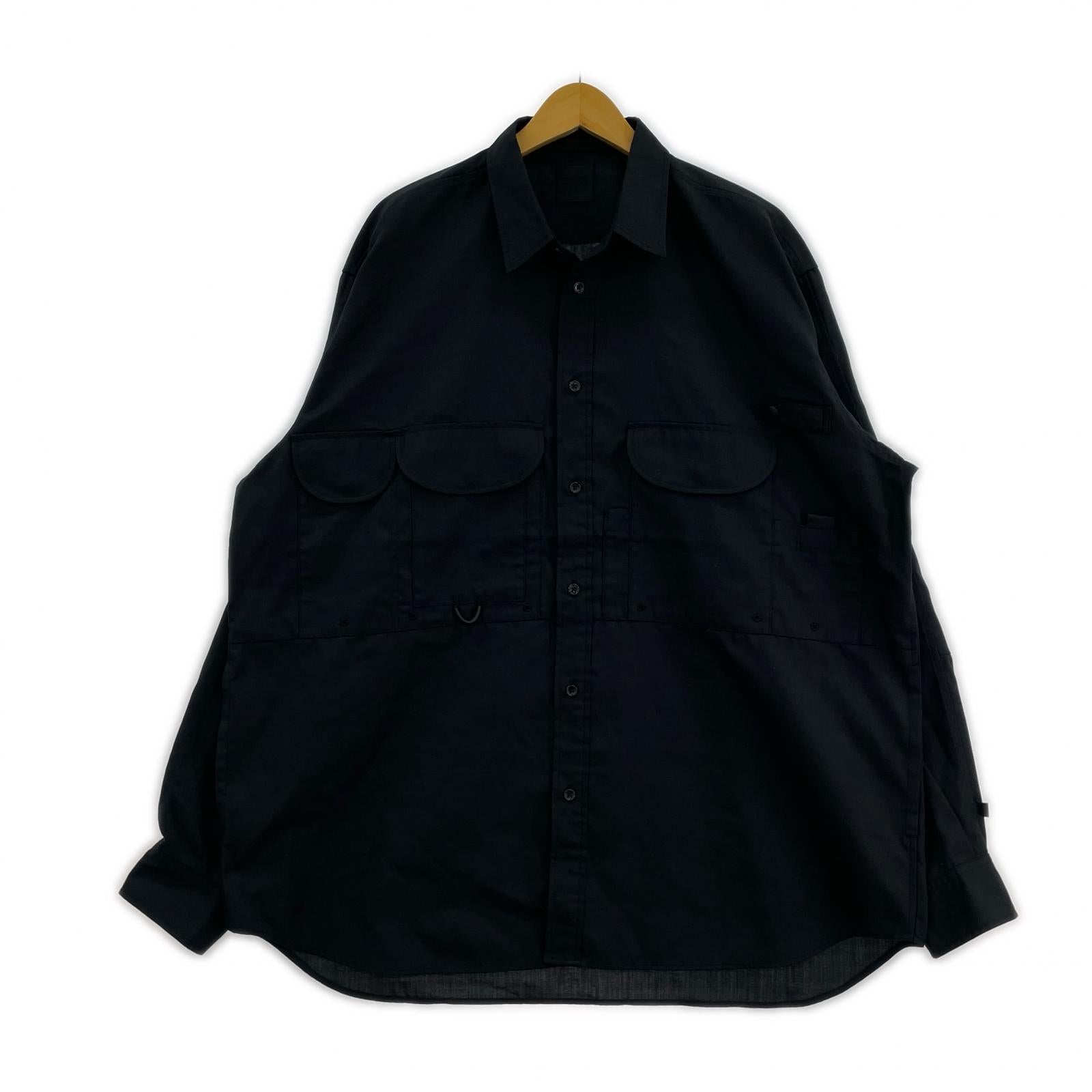 長袖シャツ TECH FISHING SHIRT 黒 L ブラック