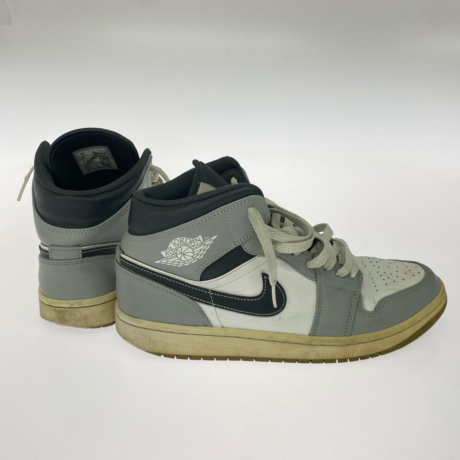 スニーカー AIR JORDAN 1 ミッドライトスモーク グレー (27) 27cm (US9 UK8 1/2 EU44)