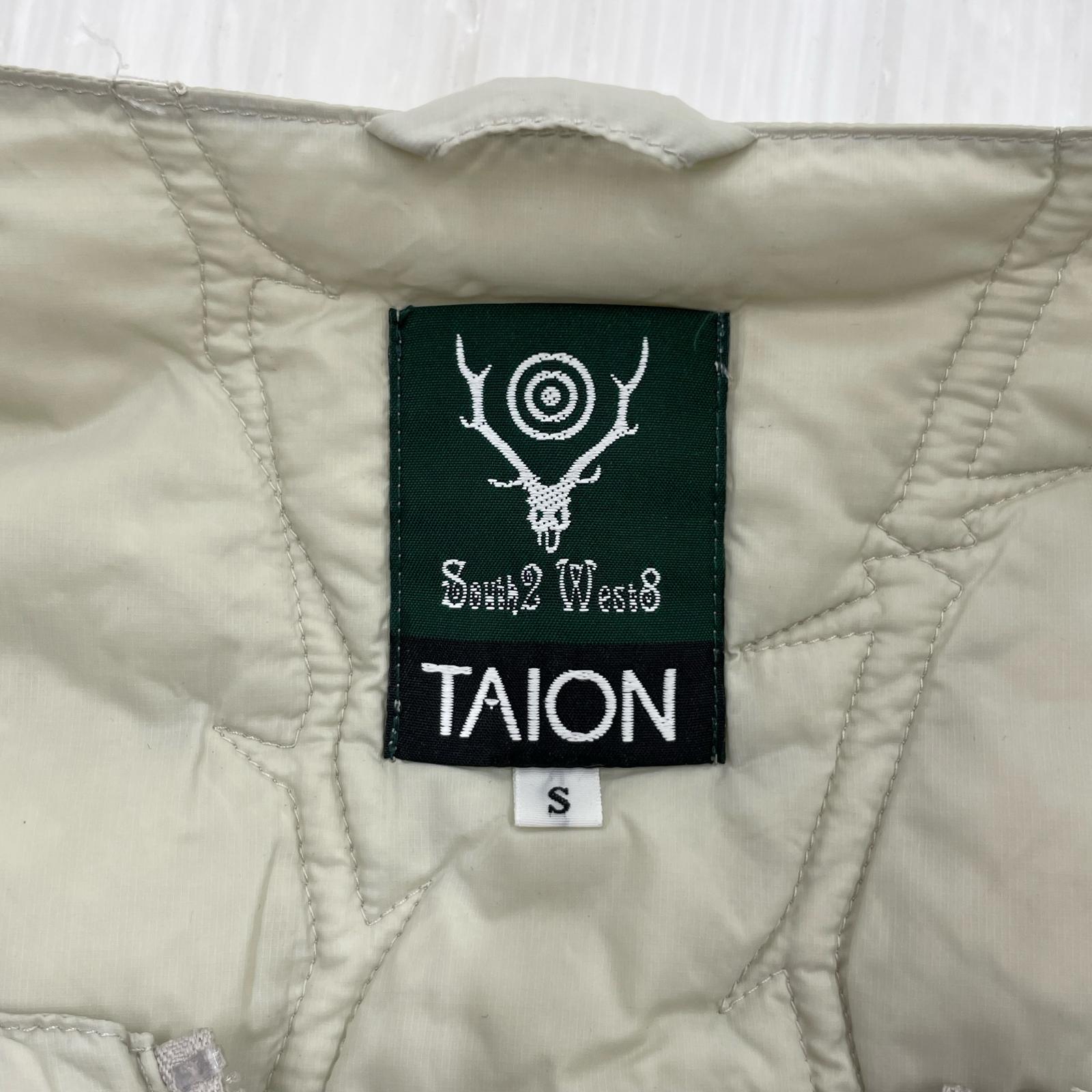 ダウンジャケット ×TAION キルティングジャケット S S ベージュ
