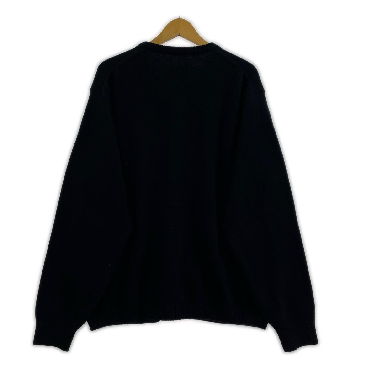 カーディガン Extra Fine Wool Knit Crew Neck Cardigan S ブラック
