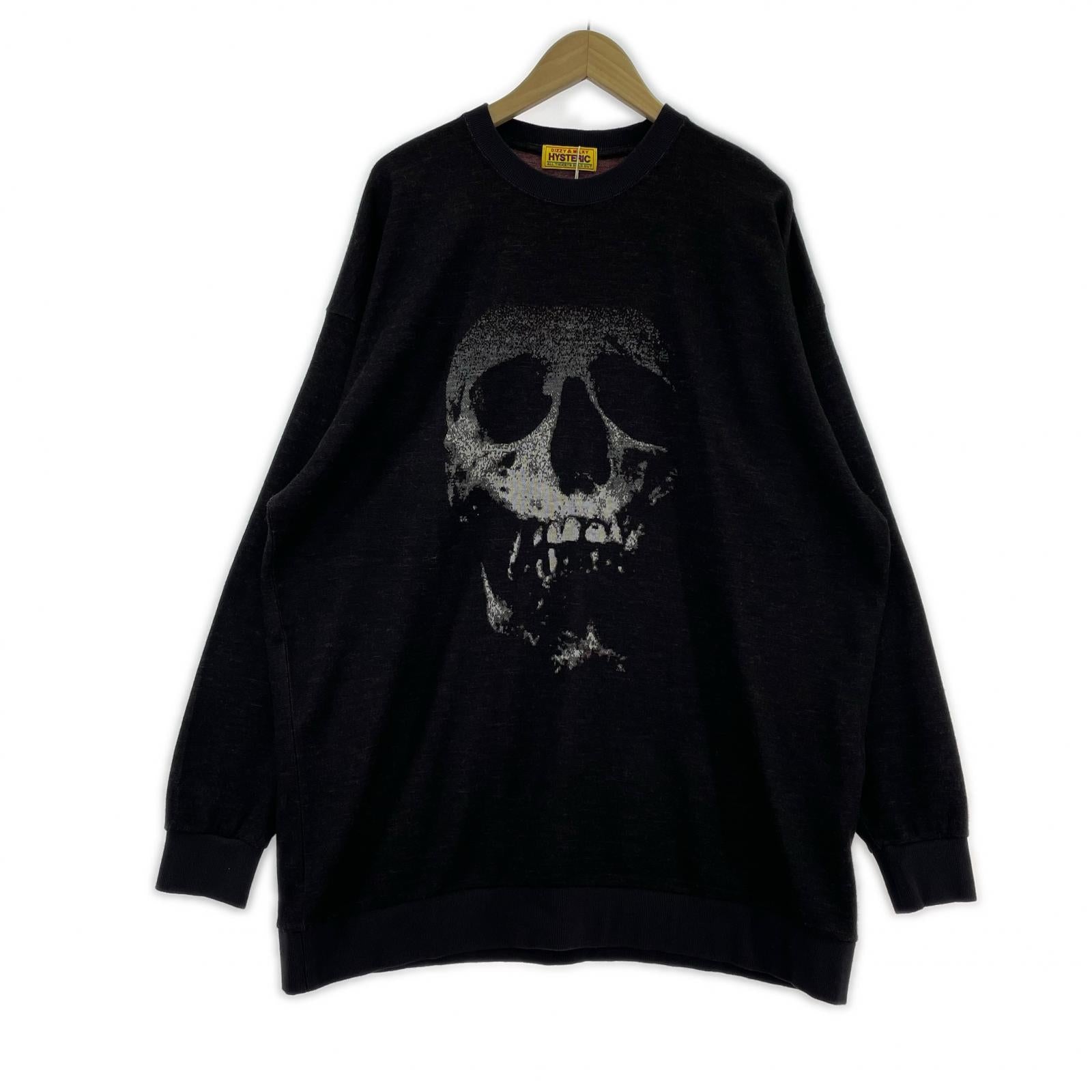 ニット SKULL BERRYジャカード ワンピース フリー ブラック