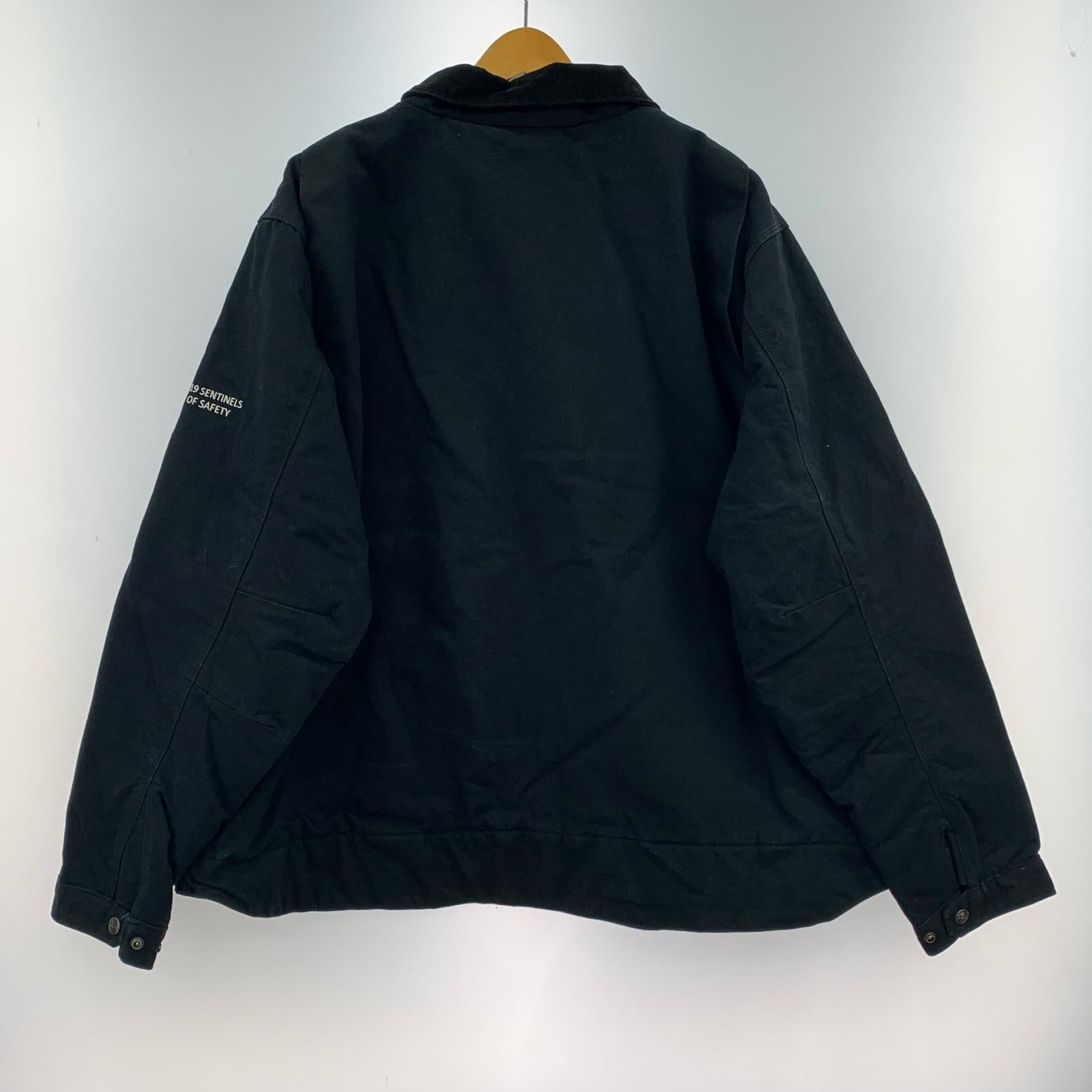 ジャケット Carhartt 企業刺繍 裏ブランケット デトロイトジャケット 3XL ブラック ブラック