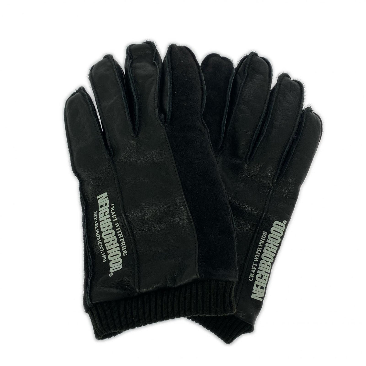 その他アクセサリー LEATHER PANEL GLOVE ブラック