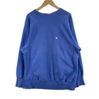 スウェット Champion 80s USA製 目あり リバースウィーブスウェット 青 (XL) ブルー
