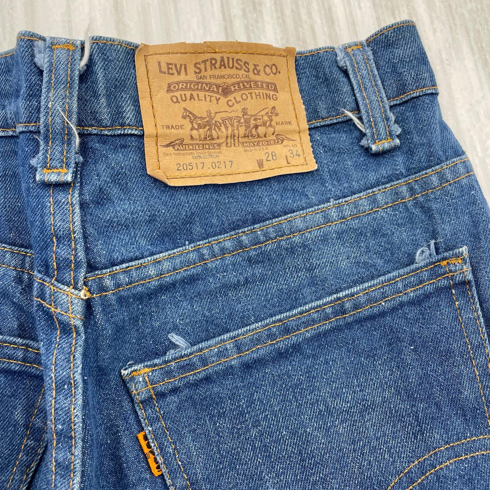 デニムパンツ 80年製 66後期 ブーツカットデニム 28 ブルー