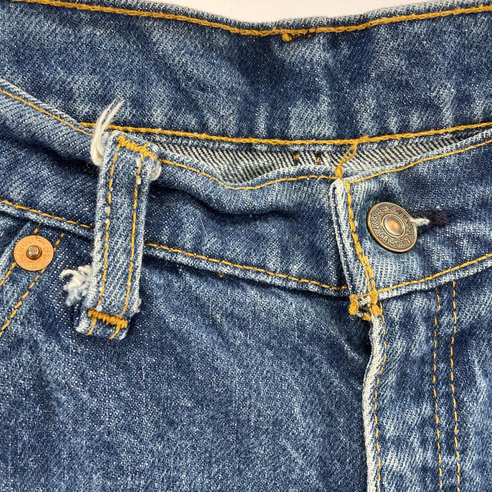 デニムパンツ 78年製 白タブ ストレートデニム ブルー