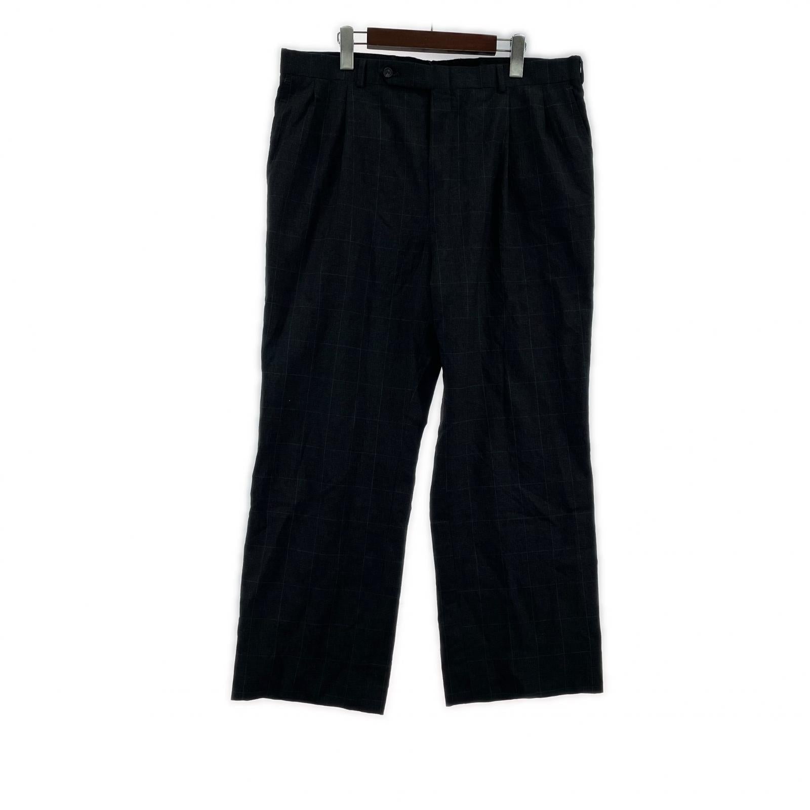 パンツ 70s80s ロケットTALON チェックスラックス ブラック