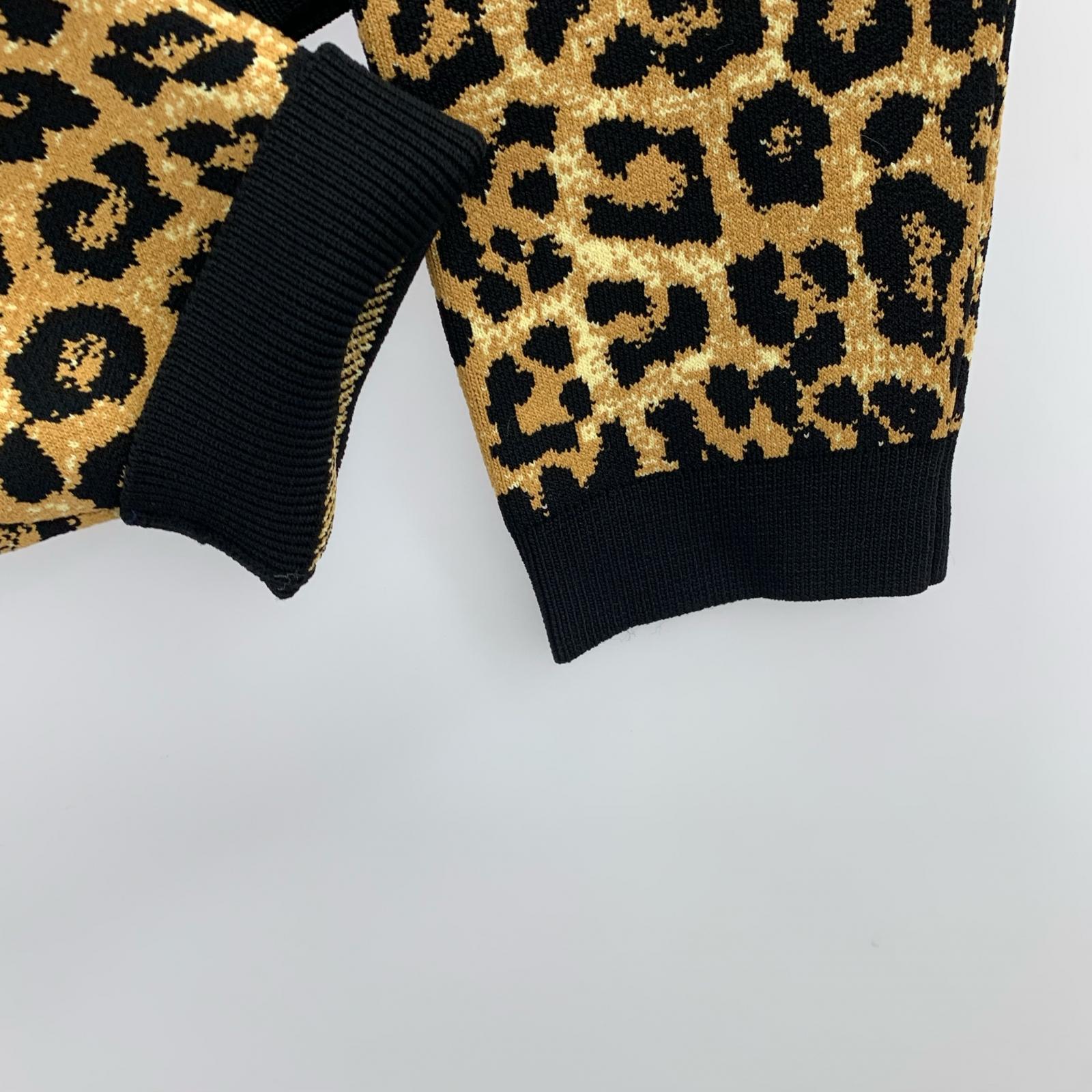 ジャケット レオパードニットジャケット L