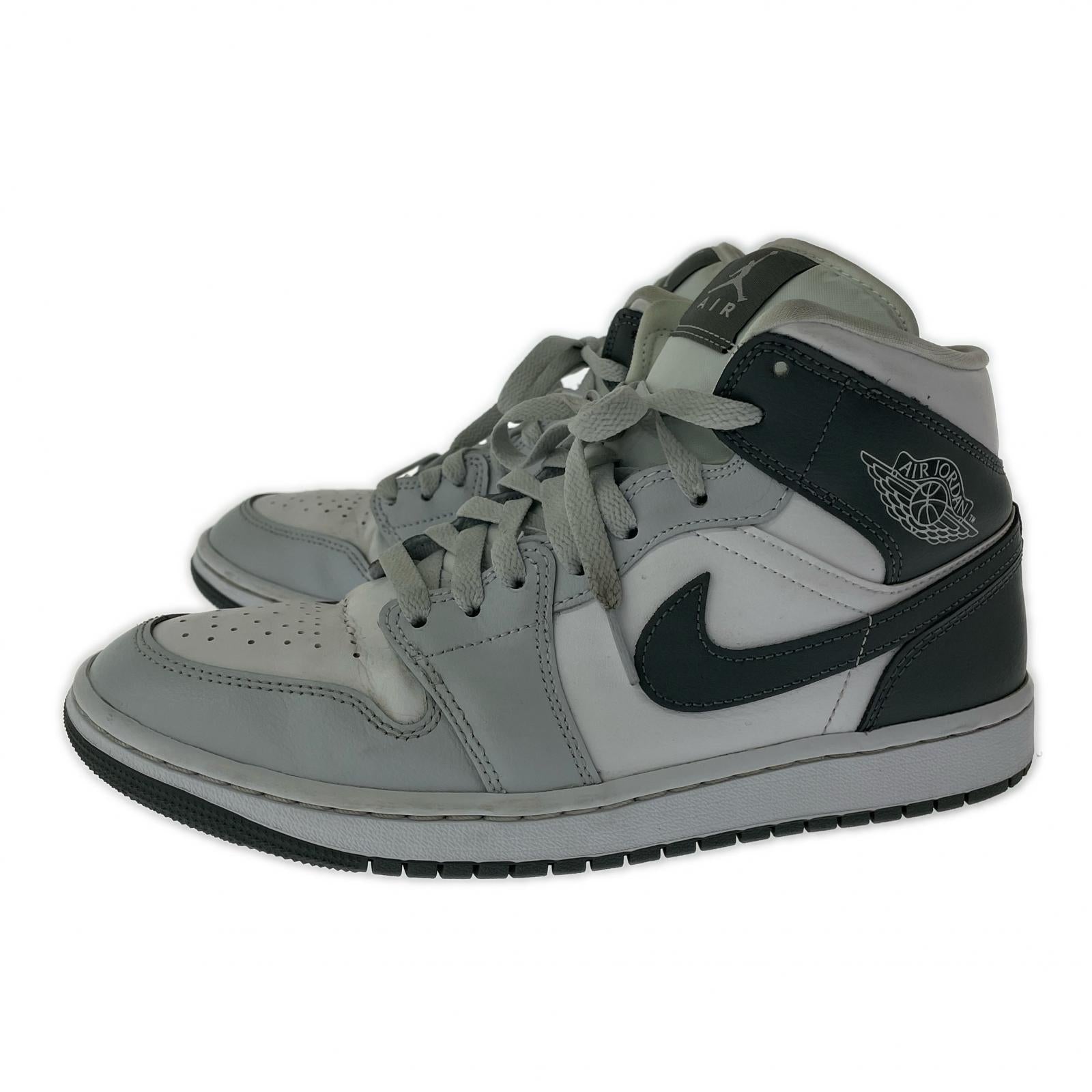 スニーカー W AIR JORDAN 1 MID 26.5cm 26.5cm (US8 1/2 UK8 EU43) グレー