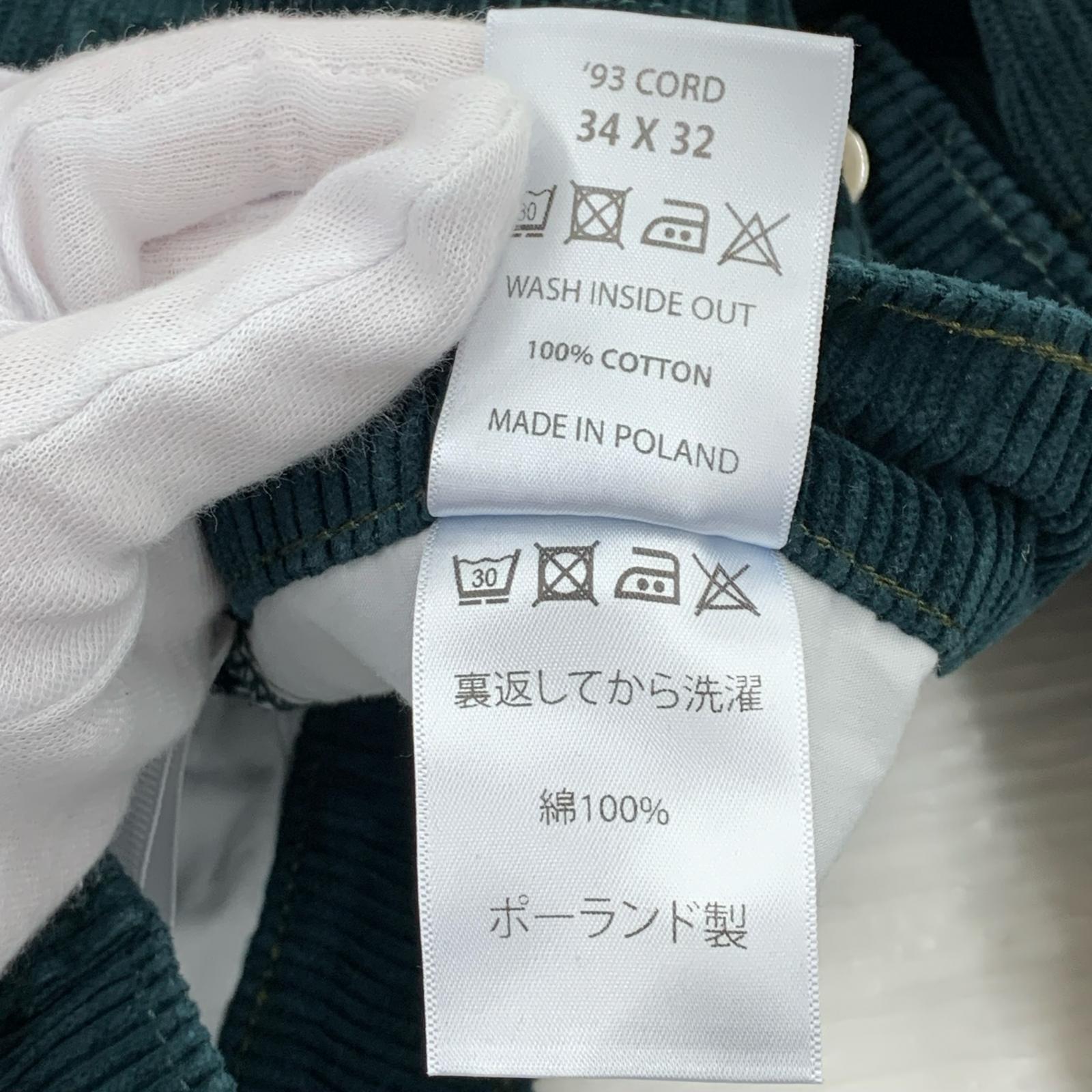 パンツ 93 CORDS コーデュロイパンツ グリーン
