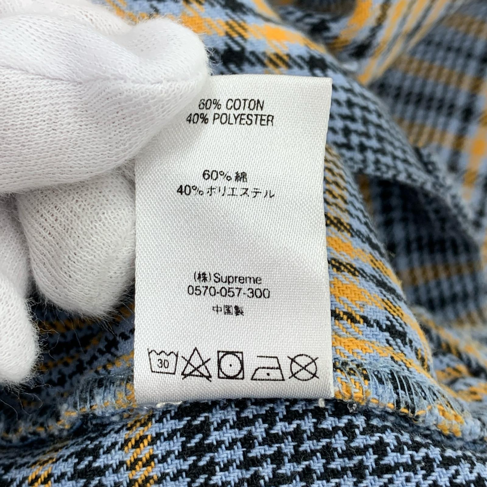 パンツ 19SS グレンチェックワークパンツ 34 ブルー