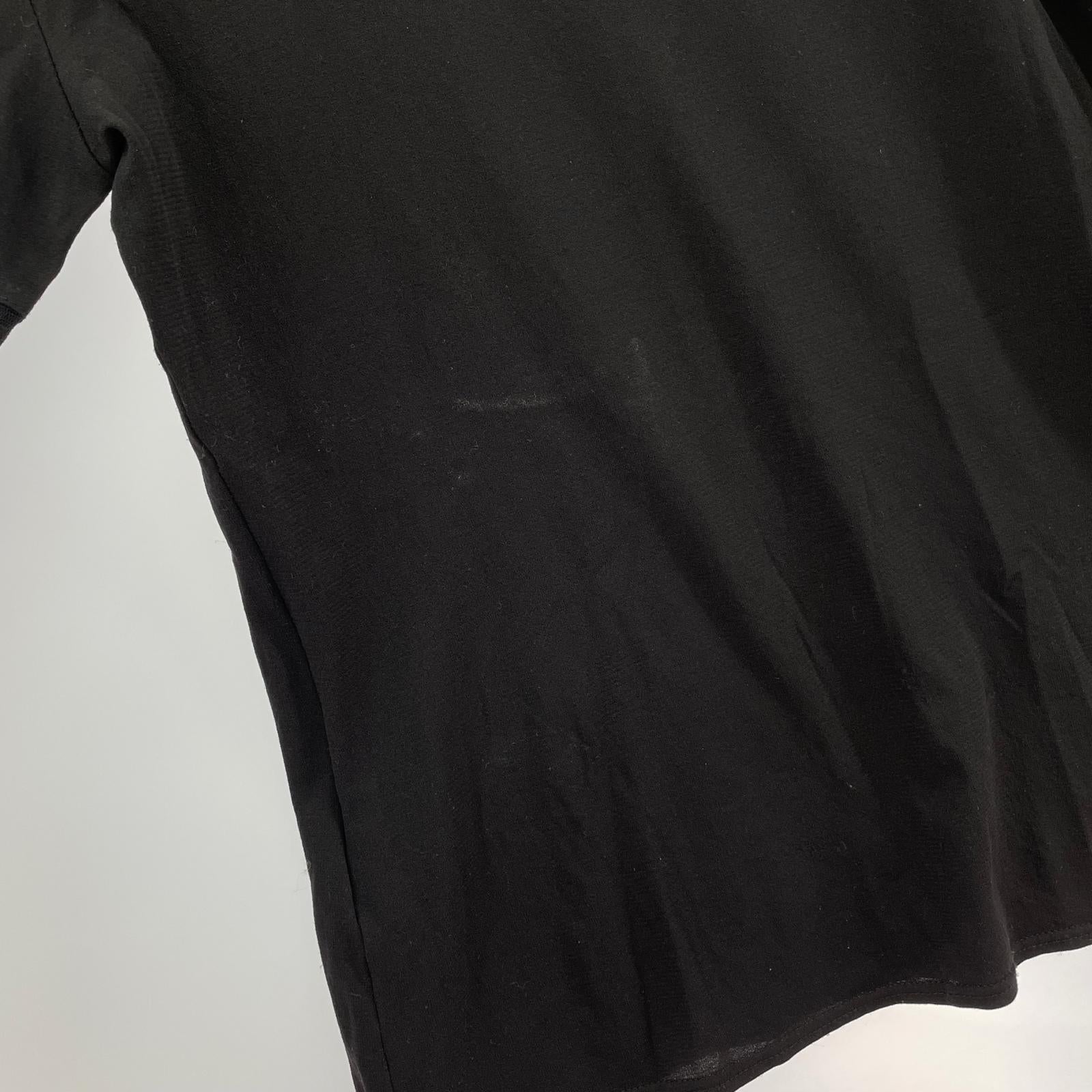長袖Tシャツ レーススリーブ カットソー S ブラック