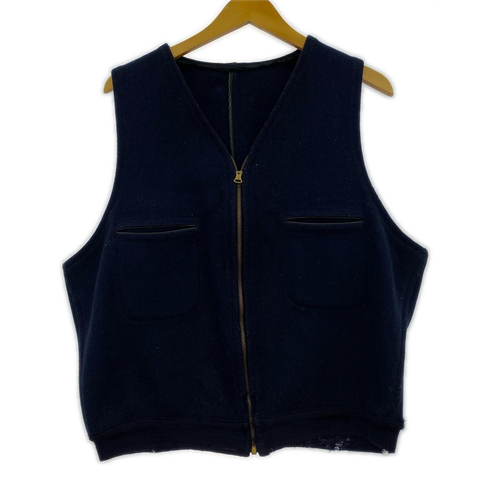 その他アウター 50s/Hart Uniforms/ベスト/CONMARジップ/片爪 ネイビー