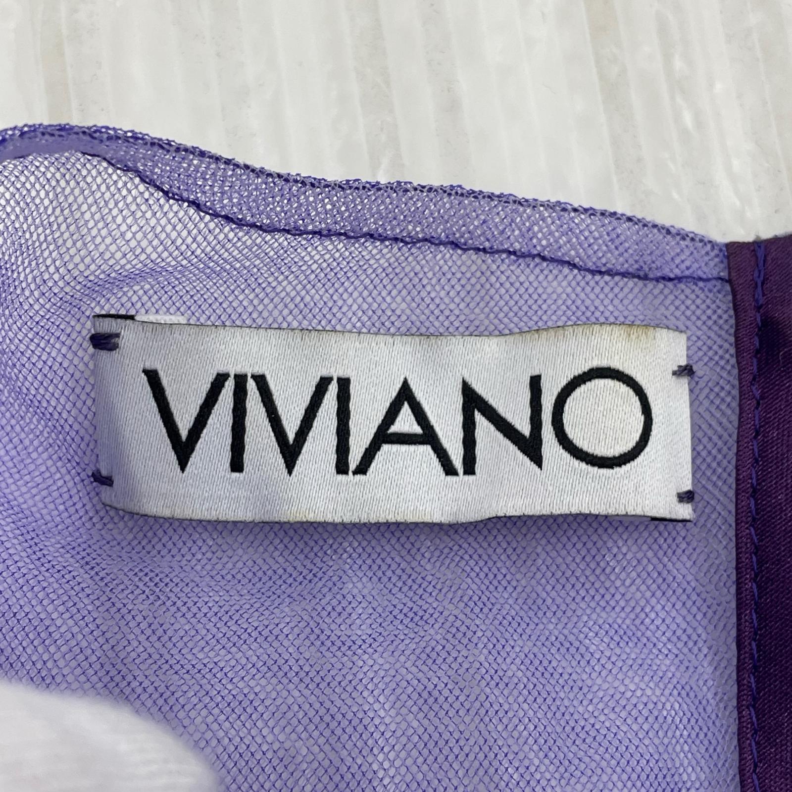 長袖Tシャツ VIVIANO チュール 紫 パープル
