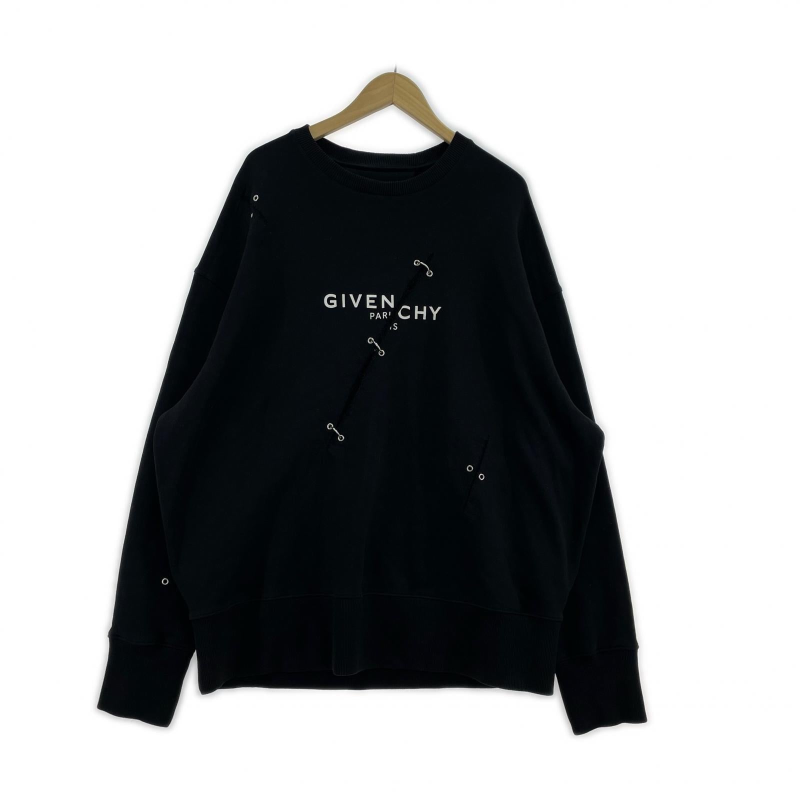 スウェット ブラック オーバーサイズ 黒 (M) M ブラック