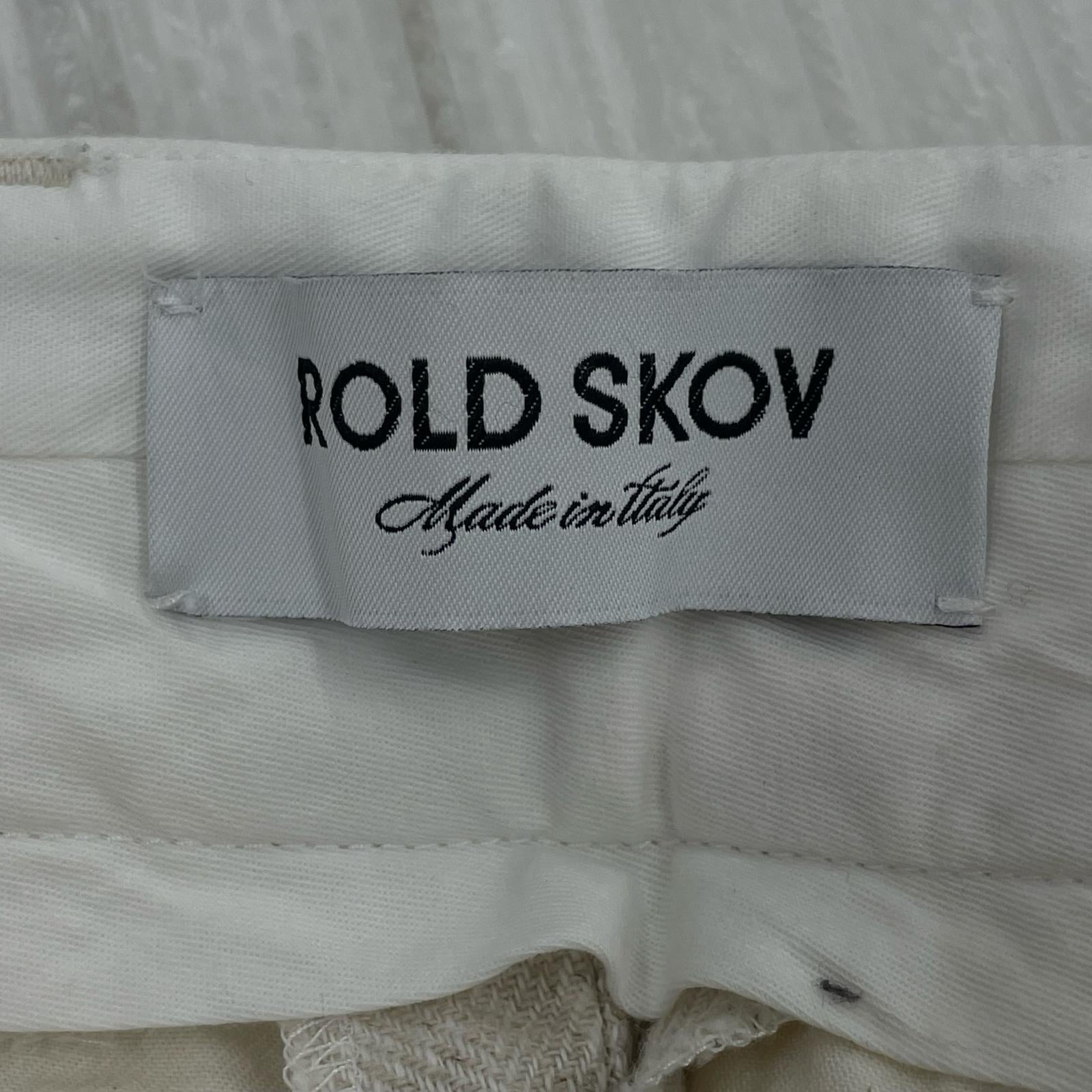 パンツ ROLD SKOV センタークリース リネントラウザー 白 ホワイト