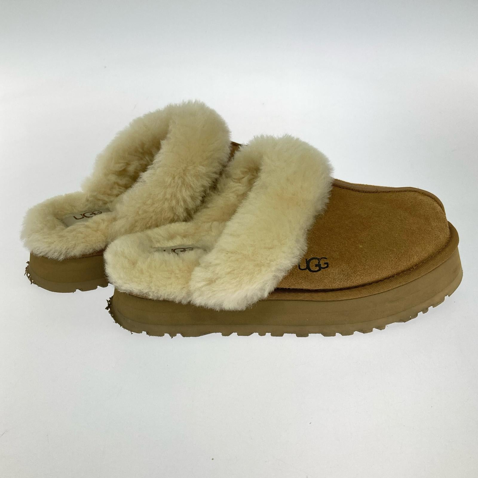 シューズ DISQUETTE ボアサンダル 茶 25.0cm 25cm (US7 UK6 1/2 EU40) ブラウン