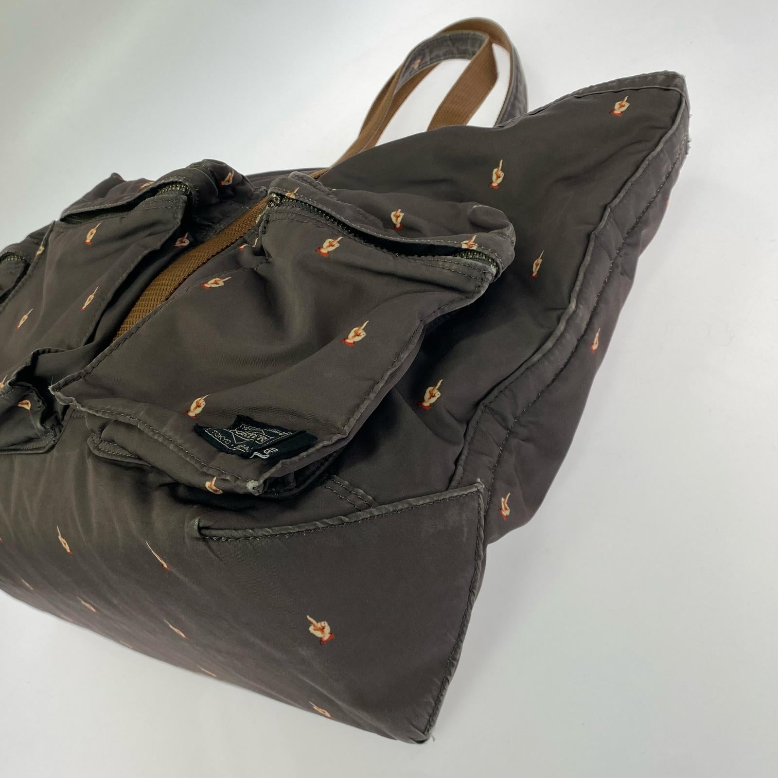その他バッグ UNDERCOVER×PORTER FUCK柄 ナイロントートバッグ ブラウン ブラウン