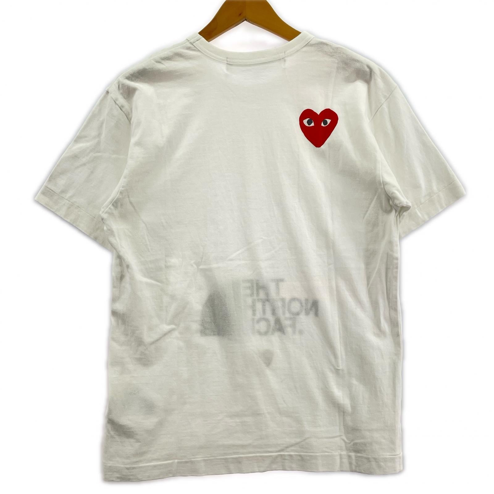 半袖Tシャツ PLAY COMME des GARCONS ×THE NORTH FACE S/S print tee 白 M M ホワイト