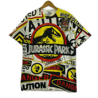 半袖Tシャツ 90s HAINS ジュラシックパーク 総柄Tシャツ L マルチカラー