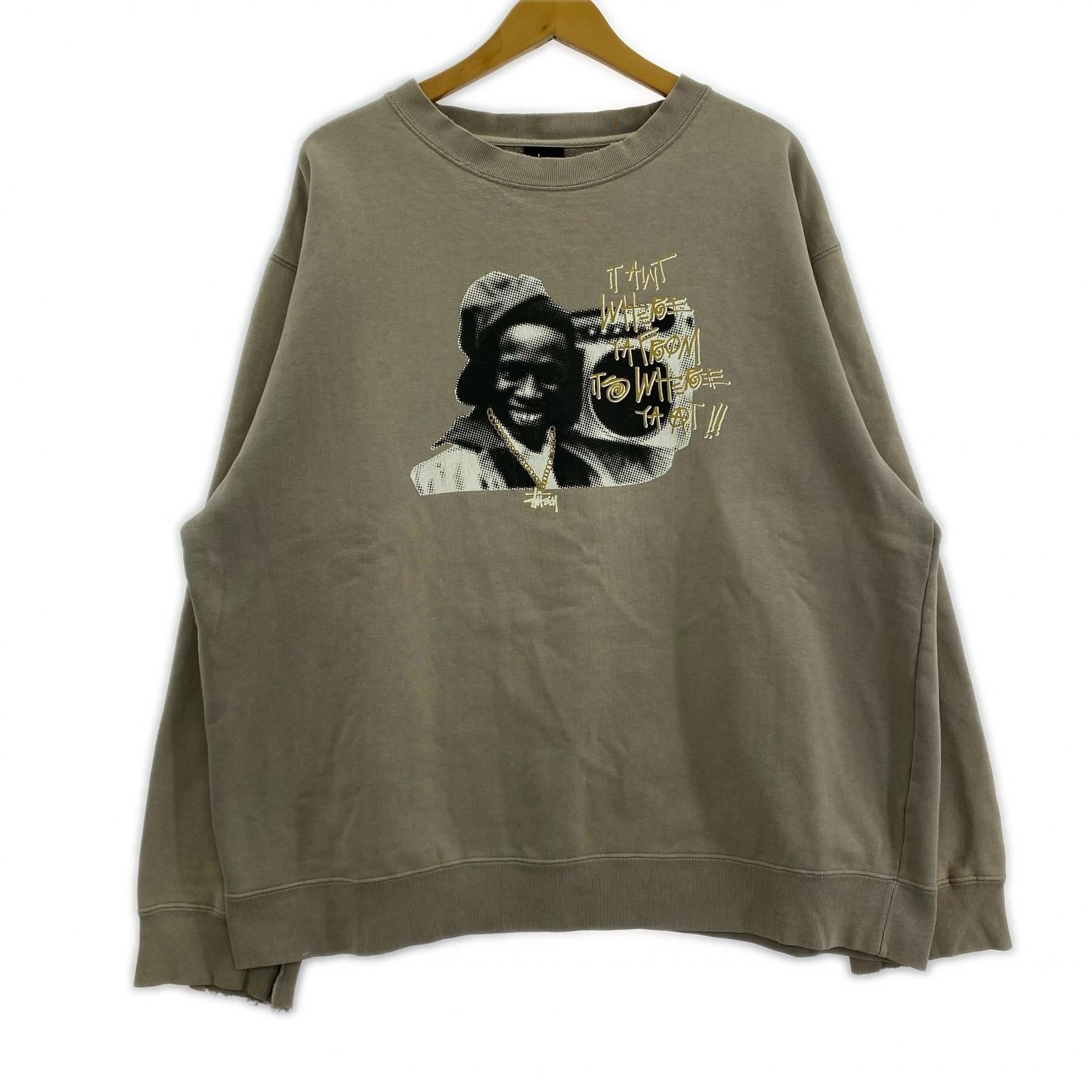 スウェット 00s プリントスウェット XL LL ベージュ